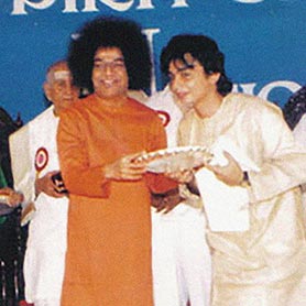 With Shri Satya Sai Baba at the Spirit of Unity Concert